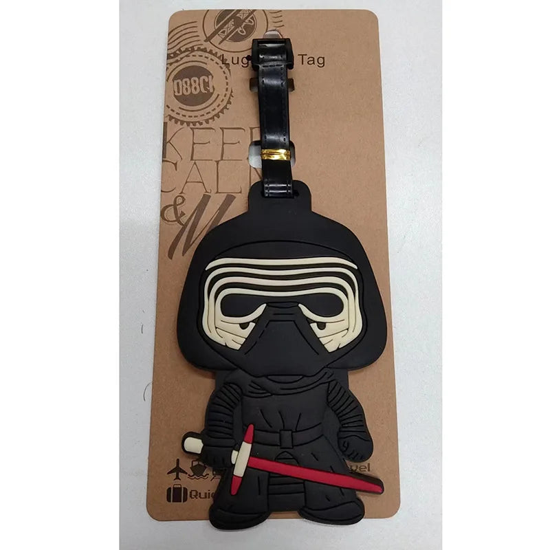 Cartoon Star Wars Travel Luggage Tag Cute Suitcase ID Addres Holder Boarding Baggage Tag Label Adorable Pendant Gift Accessories