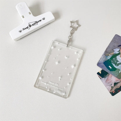 Transparent butterfly three inch hard card cover student meal card bus card pendant card package star card brick