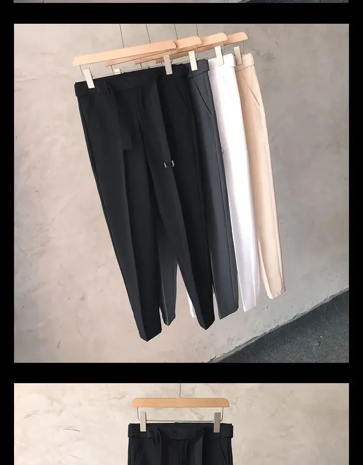 Draped Office Trousers For Men Fluid White Man Suits Pants Work Summer 2024 Chinese Homme Clothing Premium Stylish Formal