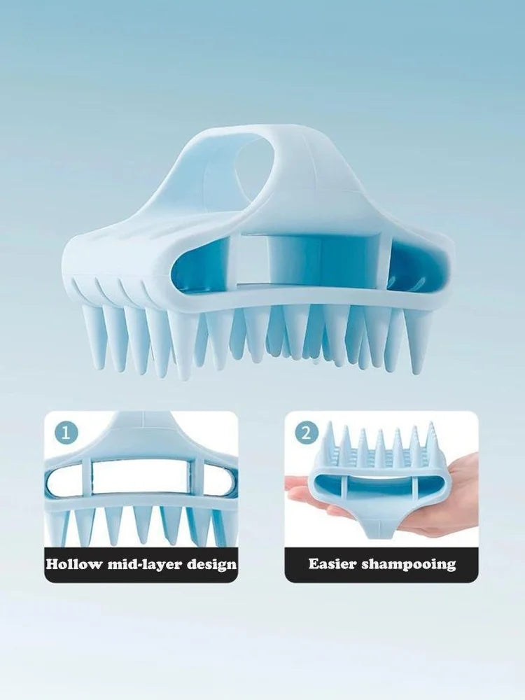 Scalp Massager Shampoo Brush Hair Washing Scalp Brush Soft Silicone Scalp Massager Hair Comb For Dandruff Removal Shampoo Brush