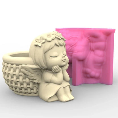 Succulents Flower Pot Resin Silicone Mold DIY Garden Concrete Flowerpot Holder Mould Handmade Crafts Home Decor