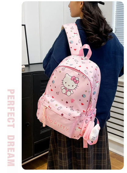 New style trendy student schoolbag cartoon print cute large capacity backpack fashionable middle school student backpack