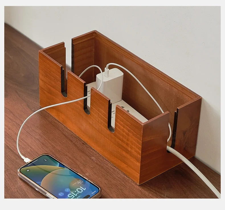 Router cable storage box Cable board socket Mobile phone charging arrangement storage box desktop power cable collection box
