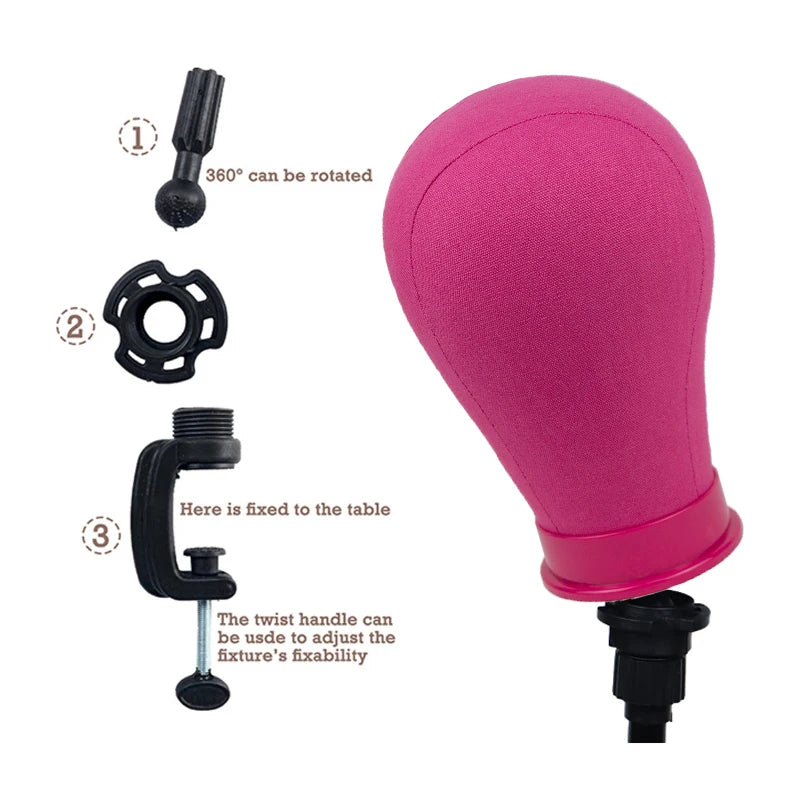 Colorful Training Mannequin Head Canvas Block Head Wig Display Styling Mannequin Head Manikin Head