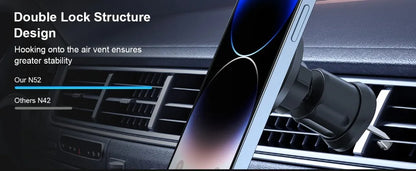 Magnetic Car Phone Holder Adjustable 360° Rotation Air Vent Strongest Adhesion Mag-Safe Car Mount for iPhone 16/15/14/13 Series