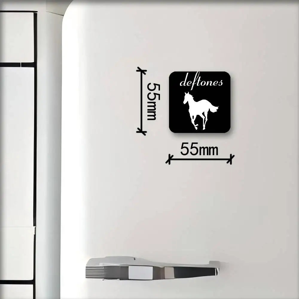 Deftones Music Fridge Magnet Creative Square Refrigerator Magnets Picture For Kitchen Office Whiteboard Home Decoration Gifts