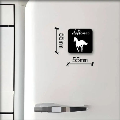 Deftones Music Fridge Magnet Creative Square Refrigerator Magnets Picture For Kitchen Office Whiteboard Home Decoration Gifts