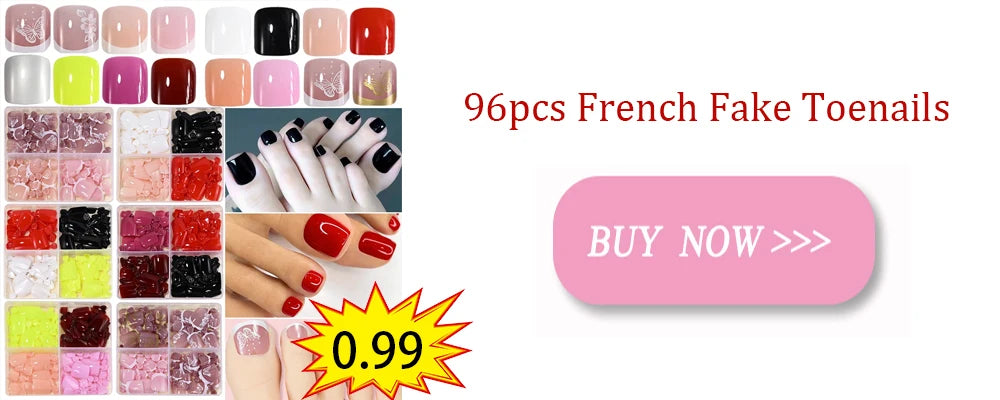 576pcs/Box Colorful Fake Nails Black Red Design Fake Nail Oval Short Square Press On False Nails Mixed Full Cover Nail Tips