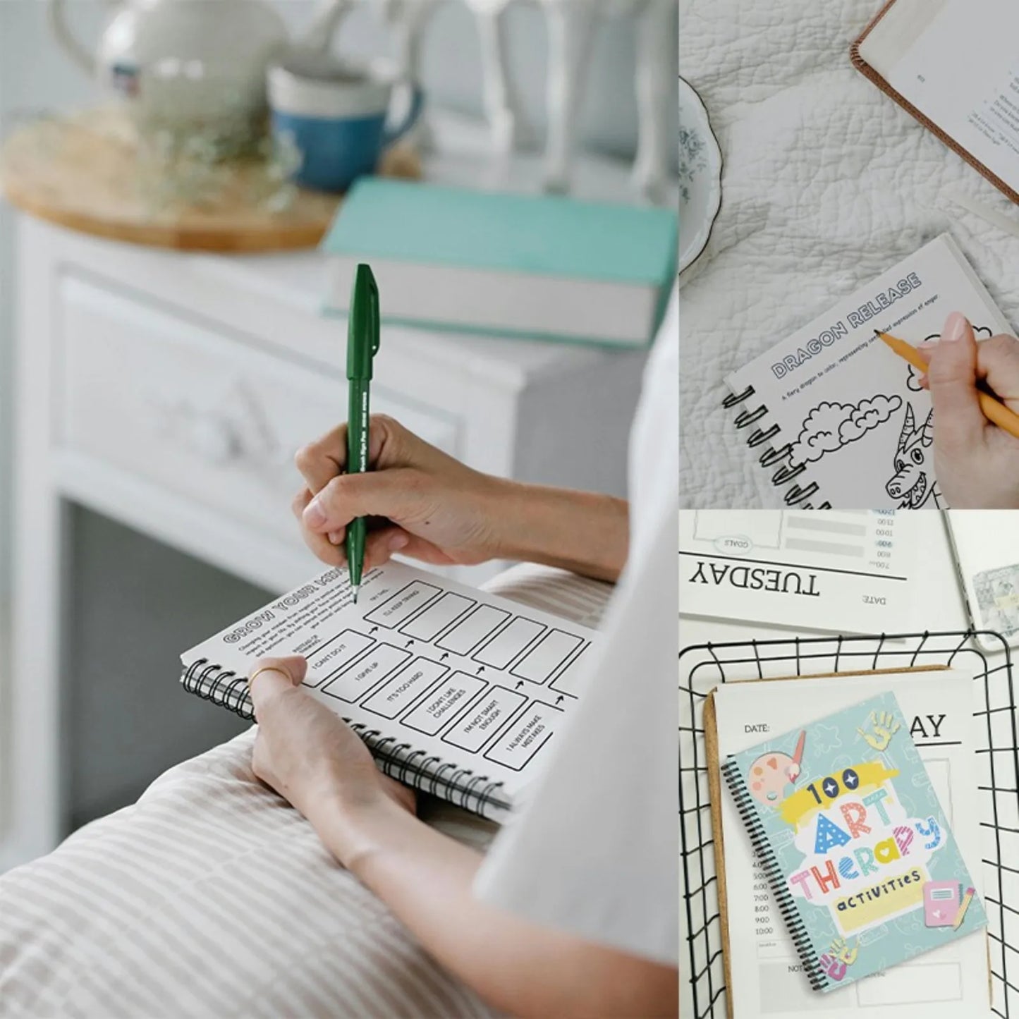 Art Therapy: 100 Fun And Engaging Activities For Kids and Teens: A Fun Therapeutic Approach For Managing Thoughts And Feelings