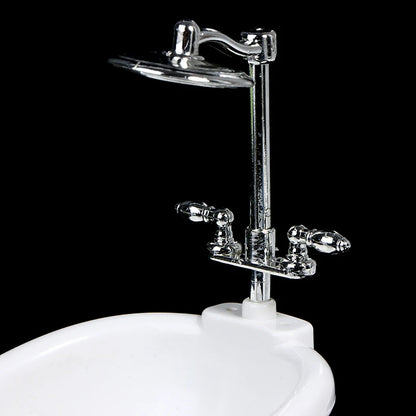 Dollhouse Miniatures Bathtub Furniture Bathroom Accessories Kids Pretend Toy