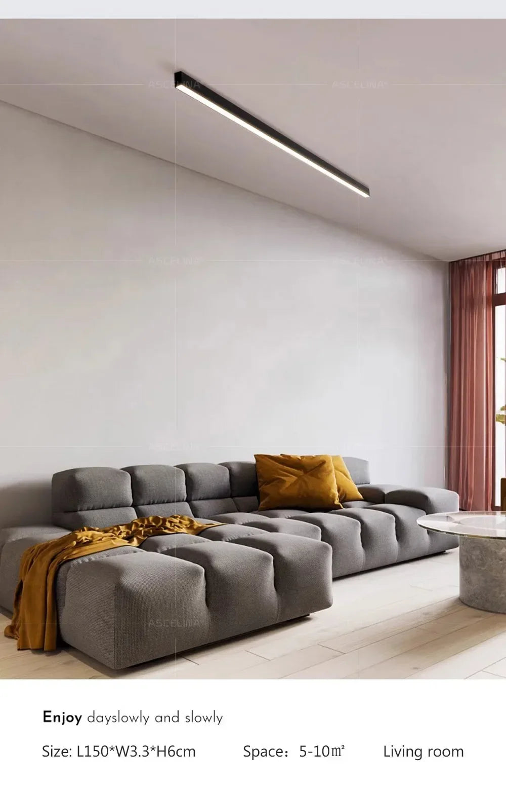 Modern LED Strip Light Long One Lamp Bright Installation For Living Room Aisle Balcony Entrance Hallway Corridor Office Lighting