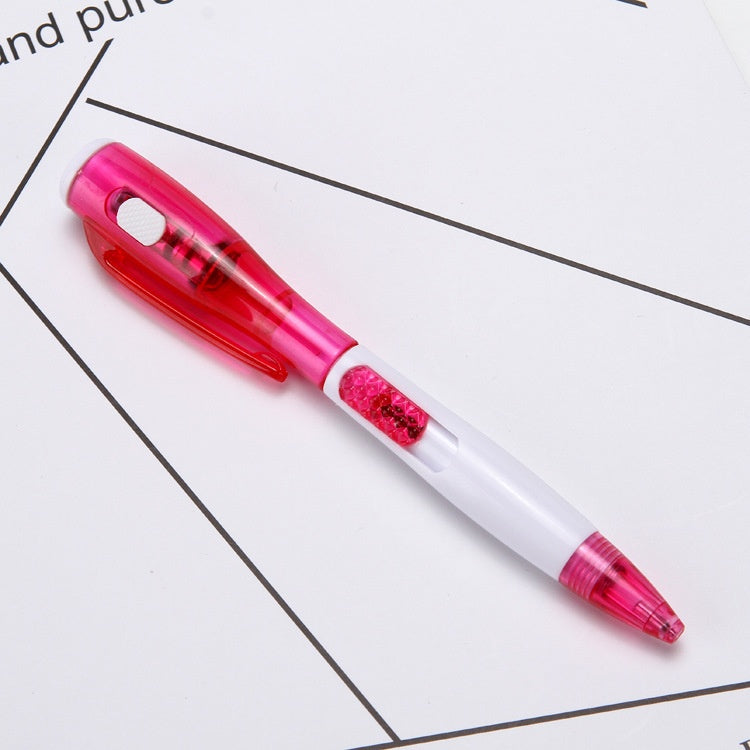 4pcs Funny Stationary Toy for Children Ballpoint Ball Point Pen Led Flashlight Torch