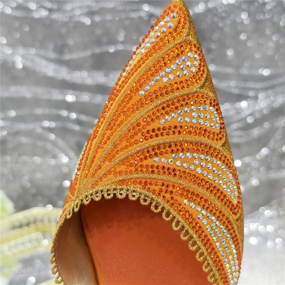 High Quality African Wedding Shoes Summer Sandals for Wedding 2025 Sexy Pumps Rhinestone Fashion Women Wedding Shoes