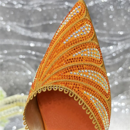 High Quality African Wedding Shoes Summer Sandals for Wedding 2025 Sexy Pumps Rhinestone Fashion Women Wedding Shoes