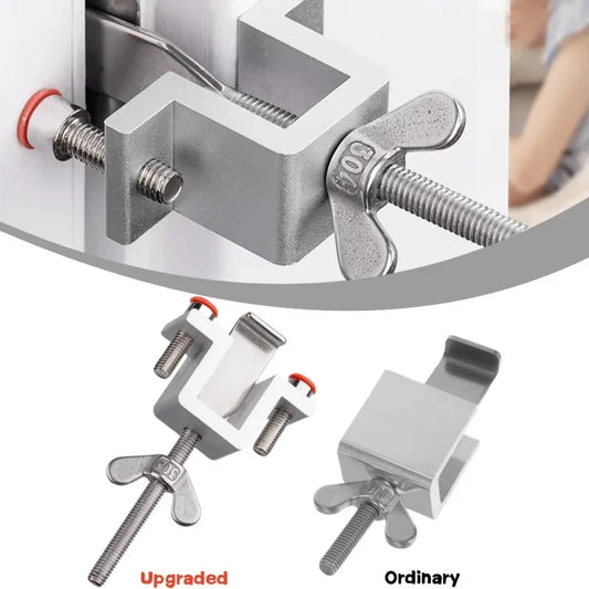 Portable Door Lock Travel Hotel Lock Dual Nut Adjustment Privacy Doors Lock Anti-Theft Door Stopper for Home Security Door Stop
