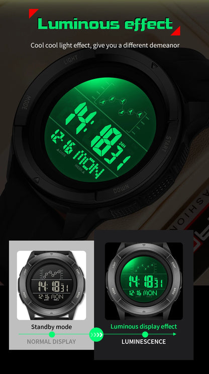SANDA 2198 Single Monitor Male Student Electronic Watch Multifunctional Waterproof sports Student Electronic Watch 2025