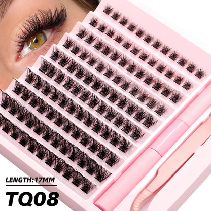 Diy Lash Extension Kit Cluster Eyelash Extension Kit Individual Lashes Kit Lash Bond and Seal Lash Glue and Lash Tweezers Makeup