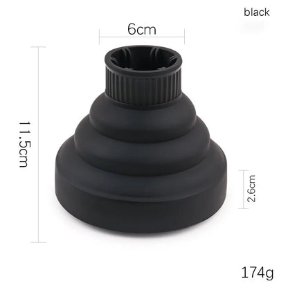 1pc silicone hair dryer diffuser cover foldable heat-resistant curly hair dryer styling accessories Special for real hair wigs