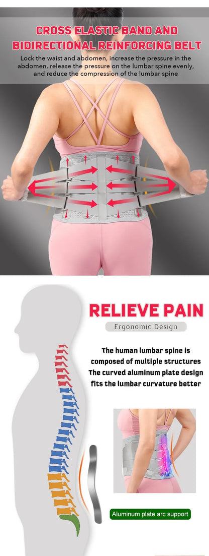 Back Brace for Lower Back Pain Relief - Breathable Back Brace Support Belt , Lower Back Brace for Herniated Disc, Sciatica