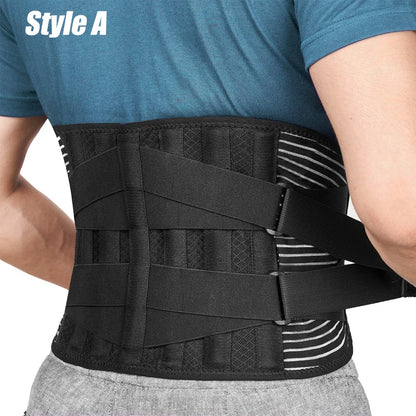 Back Brace for Men Women Lower Back Pain Relief with 6 Stays, Adjustable Back Support Belt for Work, Anti-skid Lumbar Support