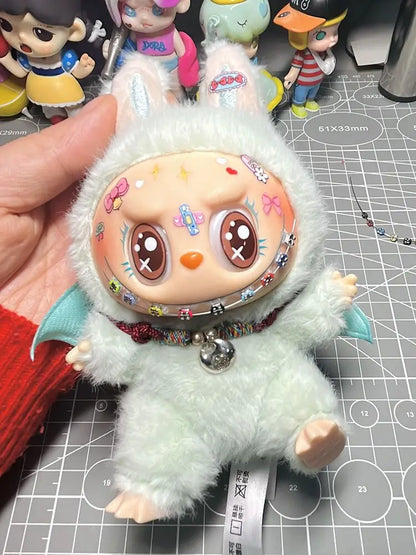 17cm Labubu Color Metal Bracelet Labubu Exquisite Eye Makeup Stickers Eyelash Stickers Vinyl Doll Diy Accessories