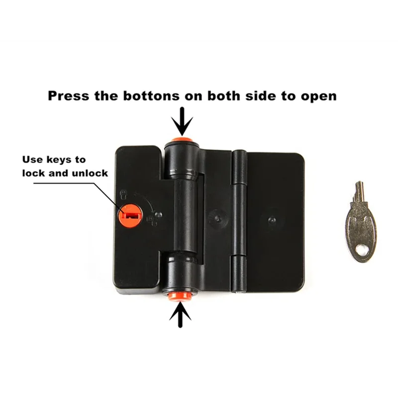 SOFT-Refrigerator Door Locks, Double Button Bonded Refrigerator Locks, Keyed File Drawer Locks Child Proof Freezer Door Locks