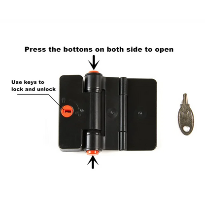 SOFT-Refrigerator Door Locks, Double Button Bonded Refrigerator Locks, Keyed File Drawer Locks Child Proof Freezer Door Locks