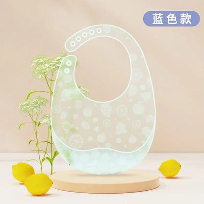 Baby Food-grade Silicone Bib Baby Food Rice Pocket Saliva Pocket Lightweight Waterproof Bib for Children