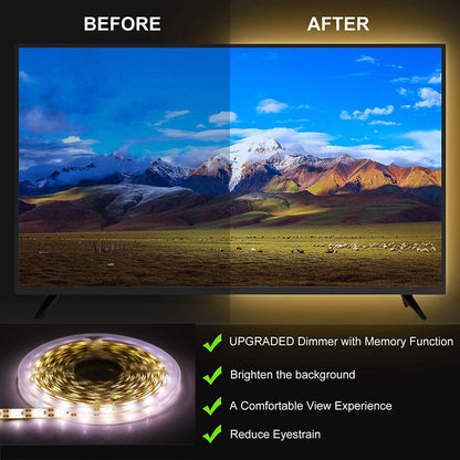 AA Battery Power Led Strip Light SMD2835 1-5M Flexible Lighting Ribbon Tape White/Warm White Strip Cabinet Lights Backlight