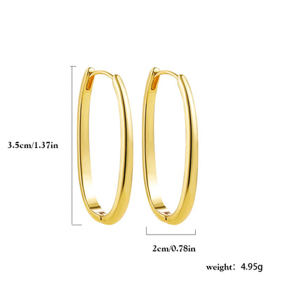 Punk Gold plated Chunky Irregular Hammered Hoop Earrings for Women Minimalist Geometric Twisted Polished Ear Ring Huggie Hoops