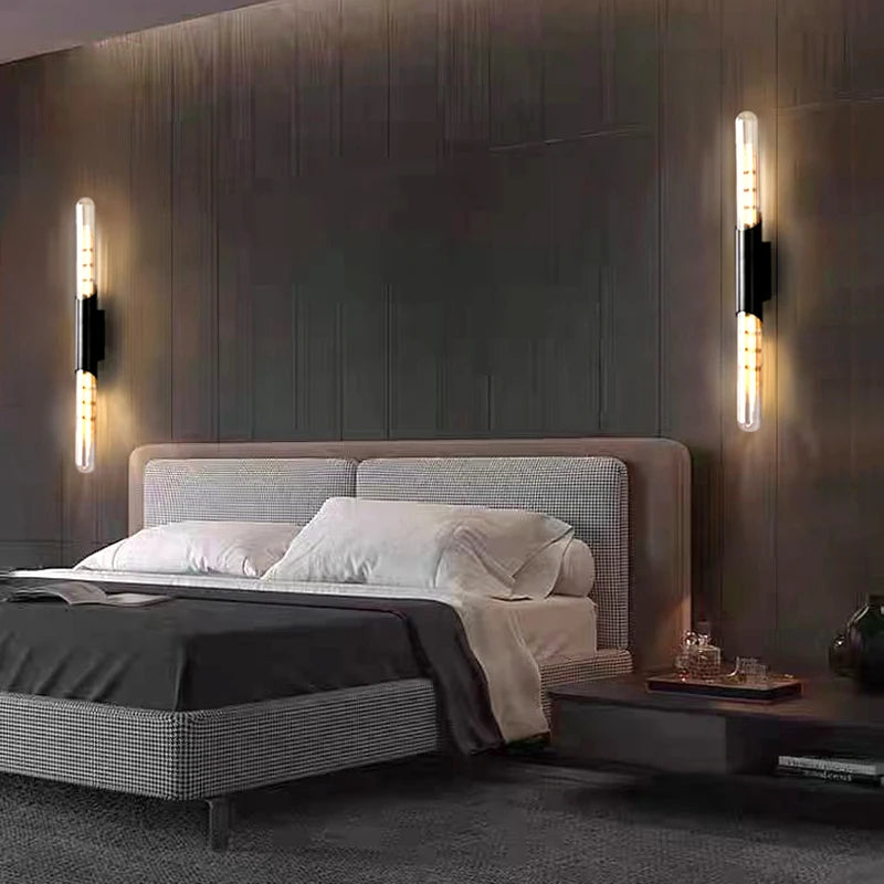 Nordic Luxury Wall Lamp E27 Bulb Is Used For Bedroom Mirror Stairs Bedside Wall Paintings Comfortable Lighting Decorative Lamps