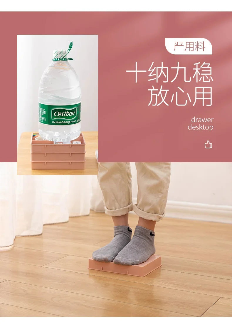 Desk Drawer Organizer Stackable Multi-cell Storage Box Tray Dressing Table Jewelry Organizer Makeup Organizer For Home Office