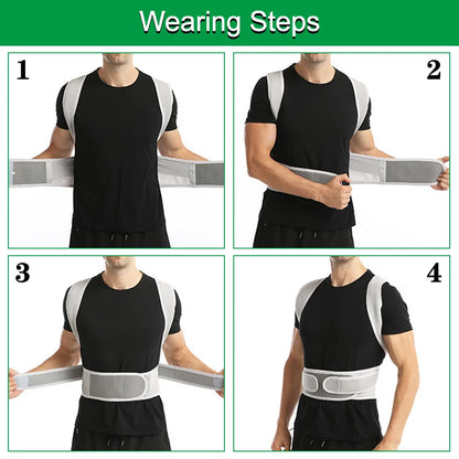 Back Brace Posture Corrector for Women and Men, Back Straightener Scoliosis, Hunchback Correction, Adjustable Spine Support Belt