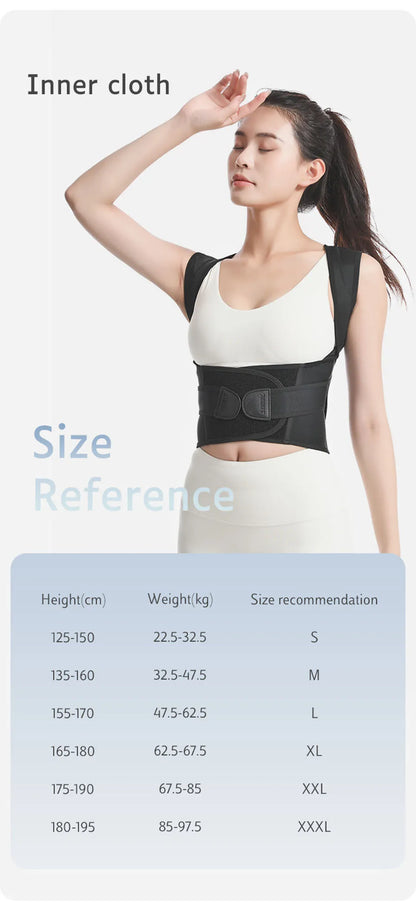 AOLIKES Back Brace Posture Corrector for Men and Women - Adjustable Posture Back Brace for Upper and Lower Back Pain Relief