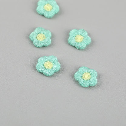 Mini Embroidered Small Flower Patch DIY Earring Accessories Children's Hair Accessories Clothing Accessories