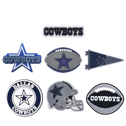 7PCS Football Lover Charms for Crocs,Sports Ball Decoration for Adults Party Favor