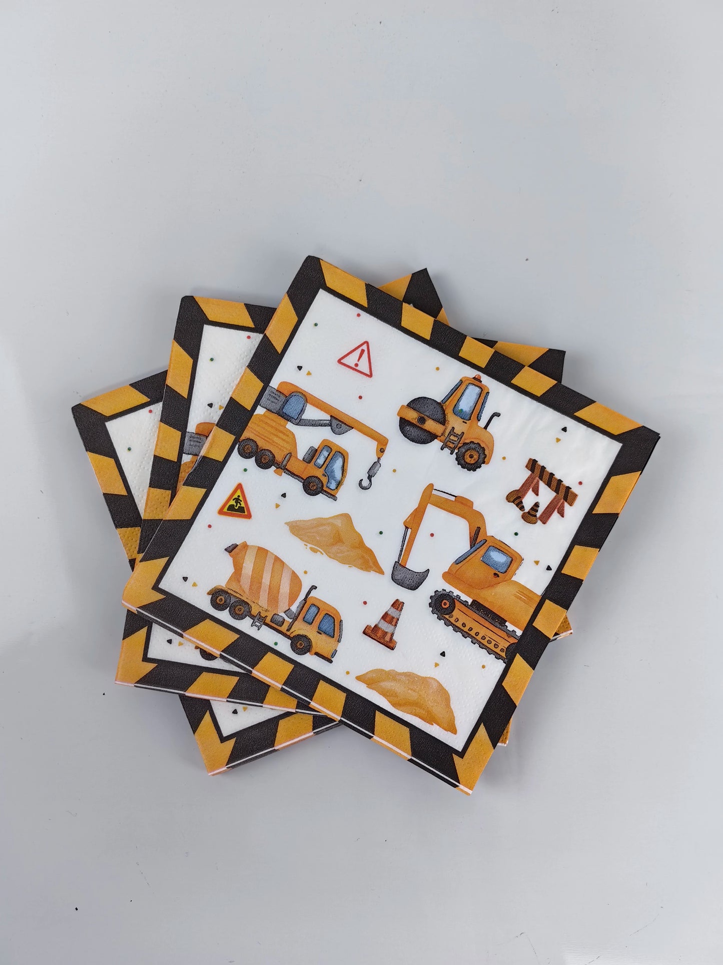 Construction Party Disposable Tableware Plates Cups Napkins Tablecloth Construction Truck Party Decor Excavator Party Favors