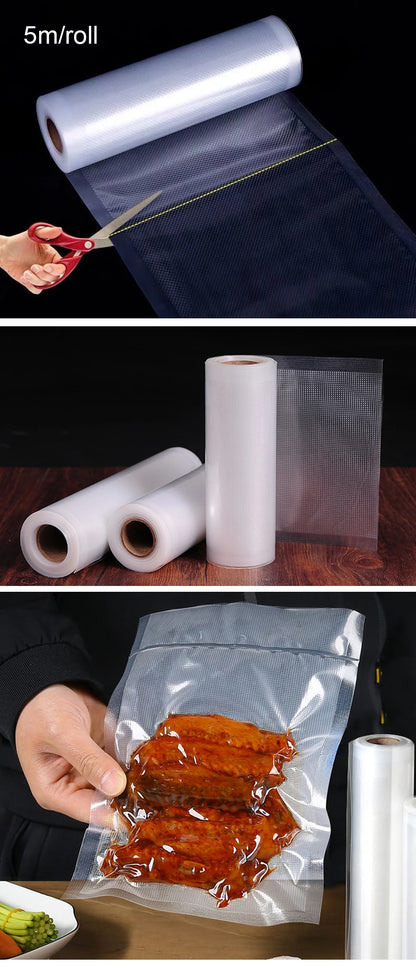 Vacuum Packaging Bags Roll Vacuum Sealer Bags for Food Vacuum Packed Bag Roll Vacuum Storage Bags 500cm/Rolls Vacuum Bags Rolls