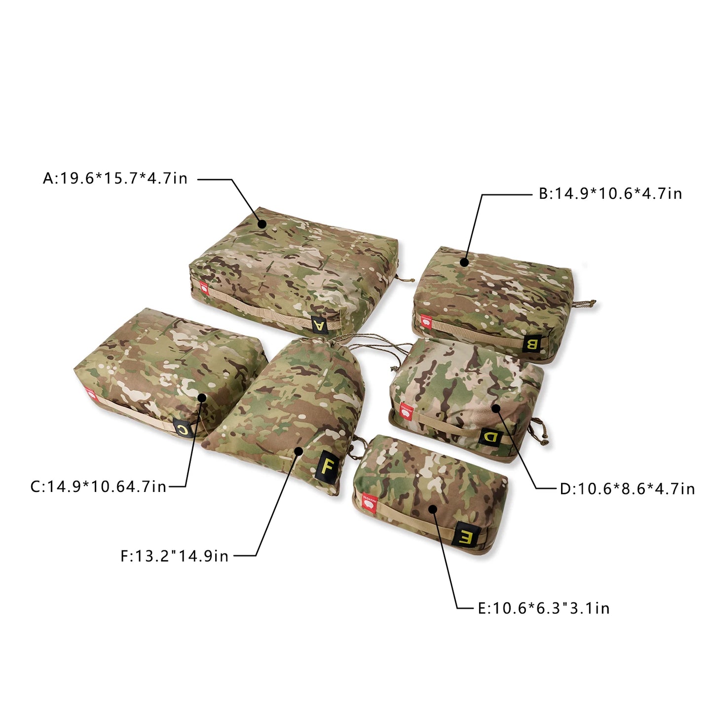 MAUHOSO 6 Set Packing Cubes,Compression Cubes For Suitcases Luggage