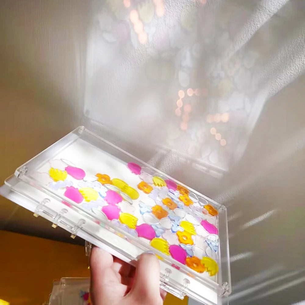 Transparent And Visible Acrylic Notebook Diy Creative Stationery A7/A5 Notebook Quicksand Loose Leaf Notebooks Students Supplies