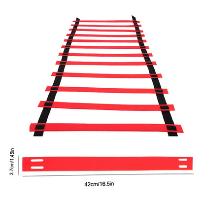 Sports Agility Ladder Football Adjustable Nylon Strap Jumping Ladder Speed Fitness Body Coordination Warm-Up Training Tool