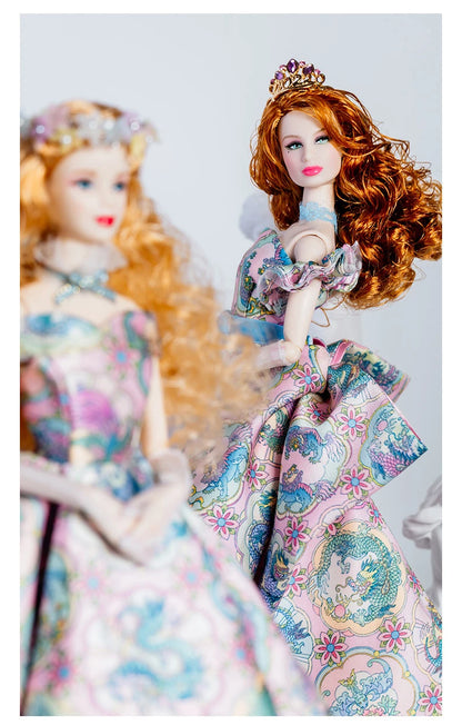 European Fashion Chinese Style Elements Accessories Set 32cm Supermodel Doll Clothes Suit Princess Dress DIY Toy Collector Gifts