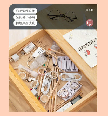 Desk Drawer Organizer Stackable Multi-cell Storage Box Tray Dressing Table Jewelry Organizer Makeup Organizer For Home Office