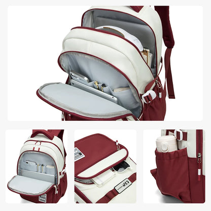 Schoolbags for Junior High School Girls with Good Looks, Korean Style Large Capacity College Style Backpacks for Women