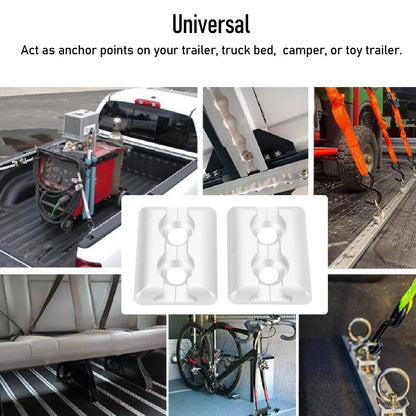 1 Pair of L Track Anchor Points Aluminium Alloy Square Tie Down Anchor Point for Airplane Motorhomes Ambulances Etc