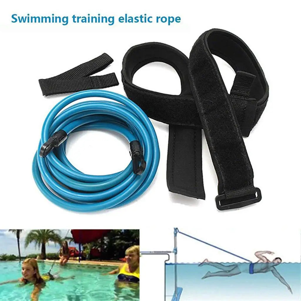 Swimming Belts Stationary Swim Trainer Swim in Place Resistance Bands Swimming Elastic Rope