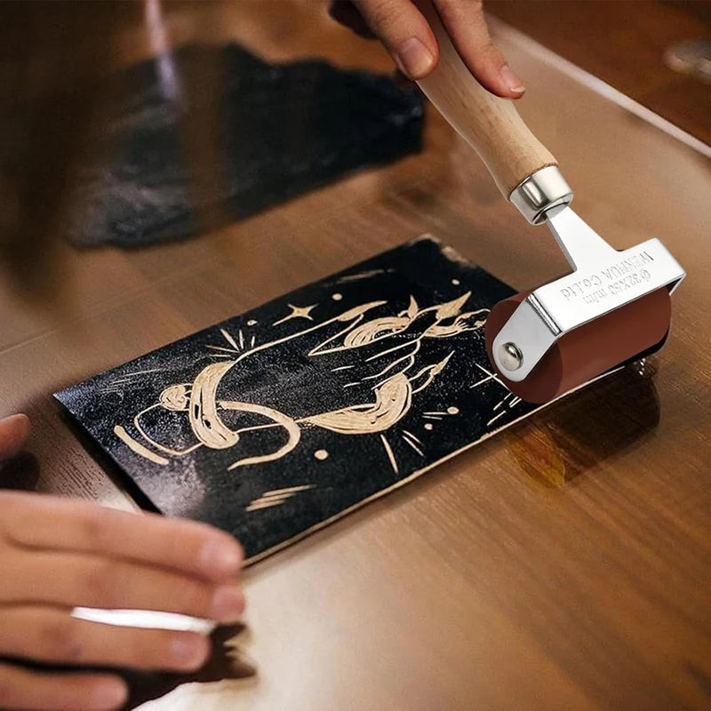 3 Pack Rubber Rollers, Mixed Size Rubber Roller Tools For Printing, Ink Roller Stamping Shavings, Craft Scrapbooking