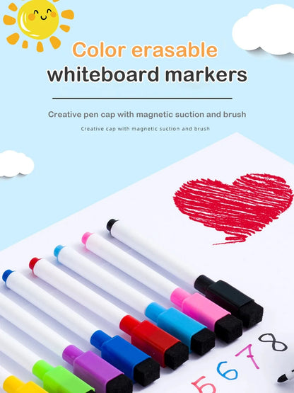 Multi-color optional magnetic whiteboard pens can absorb erasable markers office cultural and educational supplies