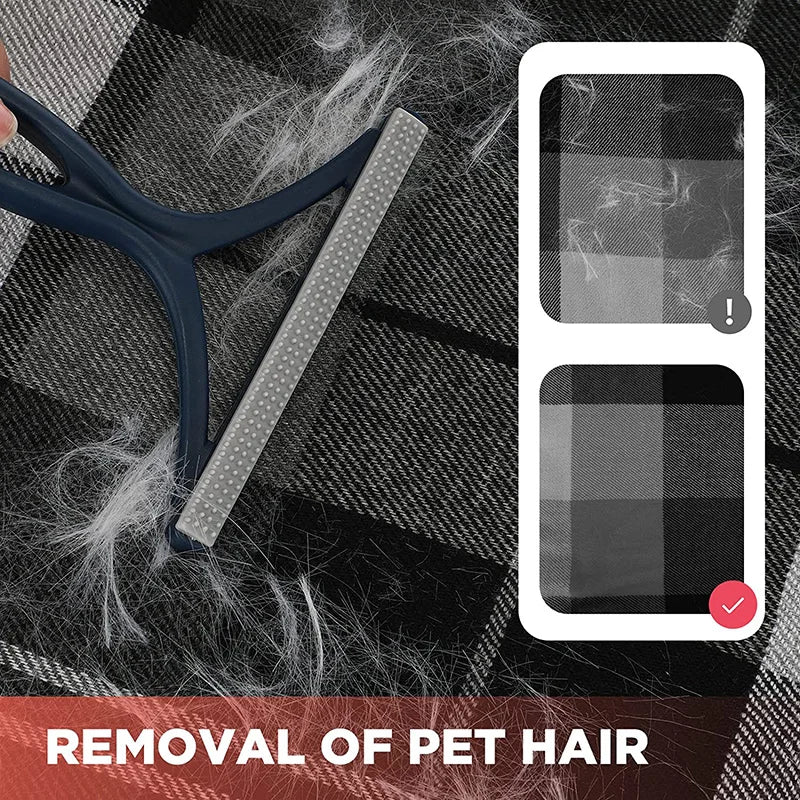 Pet Hair Remover Lint Remover Clean Tool Shaver Portable Silicone Double Sided Carpet Scraper Cleaner Fabric Shaver Brush Tool