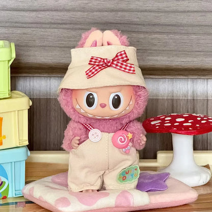 Labubu Clothes Cute Outfit Shirt Set Labubu Designer British Style Clothes Accessories Toy DIY Gifts for 15-17cm Doll